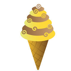 Isolated ice cream icon on a white background, Vector illustration