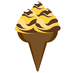 Isolated ice cream icon on a white background, Vector illustration