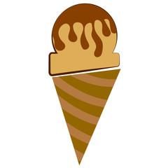 Isolated ice cream on a white background, Vector illustration