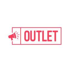Outlet Megaphone Label