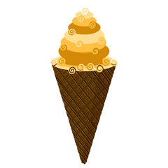 Isolated ice cream icon on a white background, Vector illustration
