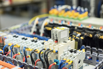 Electrical equipment. Selective focus.