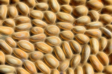 Neon luminous bulging ovals. Design pattern for background