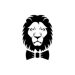 Vector lion head, face  for retro logos, emblems, badges, labels template and t-shirt vintage design element. Isolated on white background