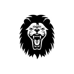 Vector lion head, face  for retro logos, emblems, badges, labels template and t-shirt vintage design element. Isolated on white background