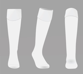 White soccer socks. vector illustration
