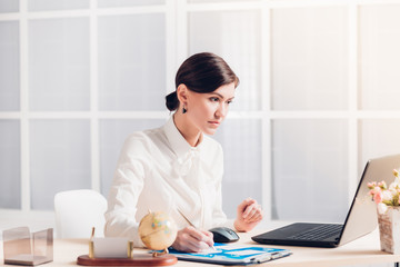  business woman working in the office