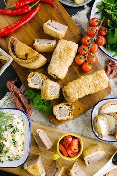 Buffet spread for party