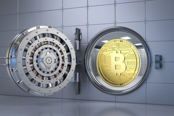 bitcoin in bank vault