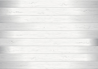 White wood planks texture background vector illustration
