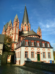 Fototapeta na wymiar Panoramic view to Lahn and Limburg Cathedral