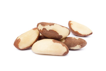 Para nuts isolated on a white background
