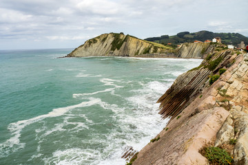 Spanien - Baskenland - Zumaia - Acantilado Flysch - Algorri