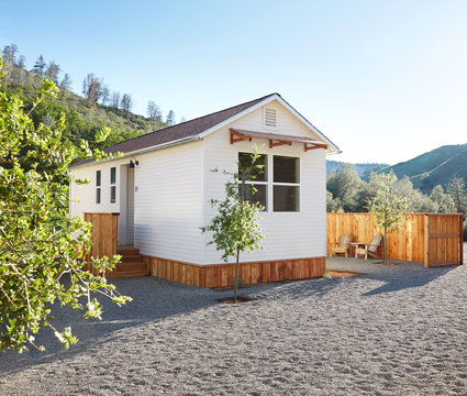 Group of tiny houses on lot