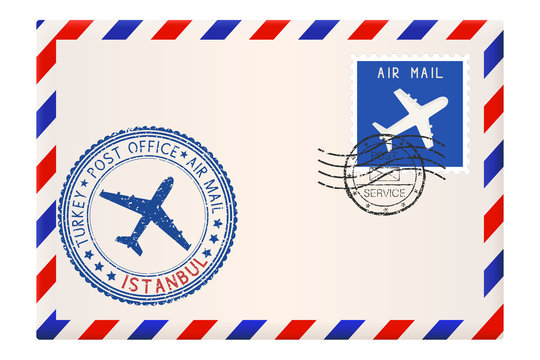 Envelope with Istanbul, Turkey postmark