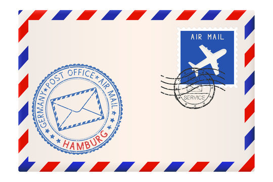Envelope with Hamburg, Germany postmark