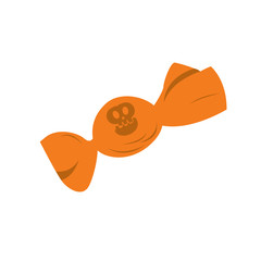 Isolated halloween candy on a white background, Vector illustration