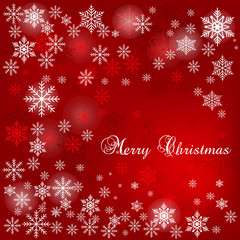 Christmas and New Year background with snowflakes