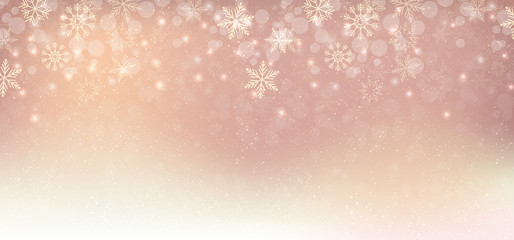 Winter christmas background copper