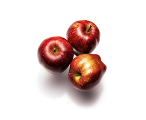 Red apple on a white background