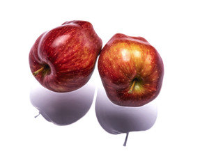 Red apple on a white background