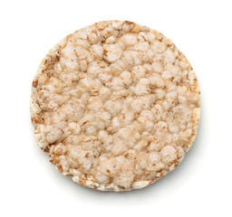 Top view of puffed crispbread