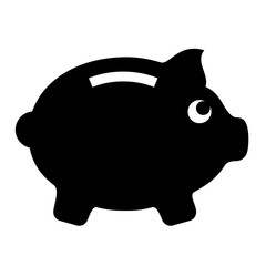 Pig money box vector icon