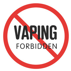 prohibitory sign vaping