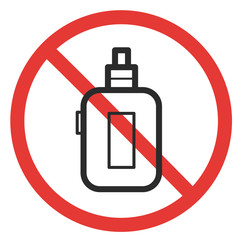 prohibitory sign vaping