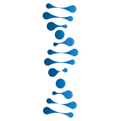 DNA icon logo, Molecular structure of Deoxyribonucleic acid, vector illustration
