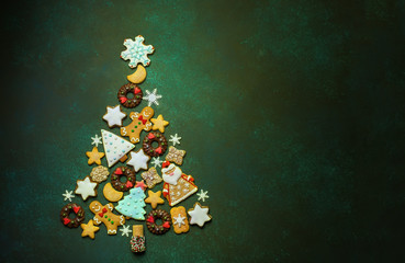 Assorted Christmas cookies.