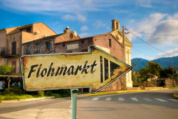 Schild 198 - Flohmarkt