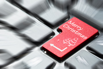 Keyboard button with Merry Christmas symbol