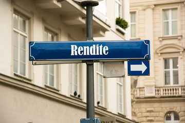 Obraz premium Schild 192 - Rendite