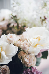 Fototapeta na wymiar Beautiful flower bouquet, close up view