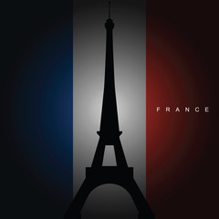 France flag with sign