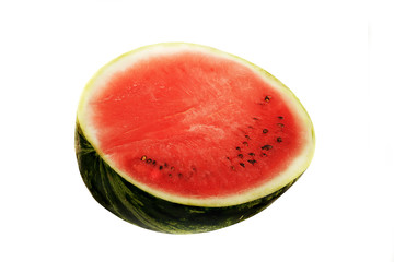 Sliced or half of watermelon isolated on white background.