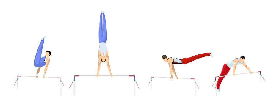 Gymnastics with bars.