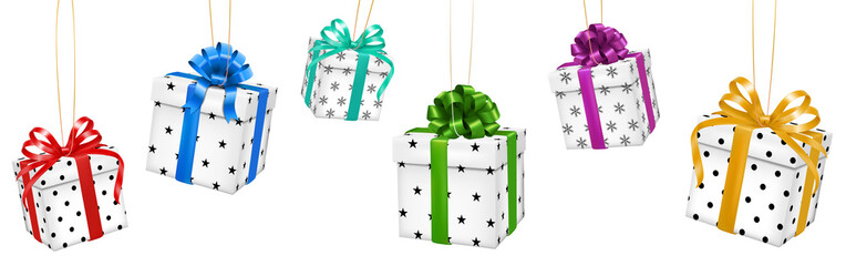background with colorful presents