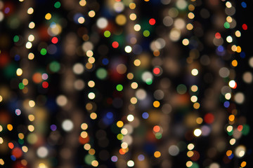 abstract holiday boke background, illumination on dark