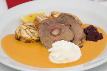 traditional czech sauce with dumpling