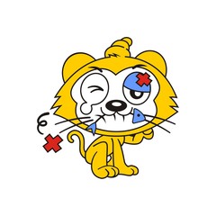 Sick Cat Eating Fishbone