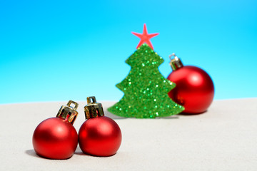 Tropical summer beach Christmas