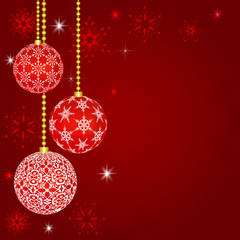 Christmas background with balls