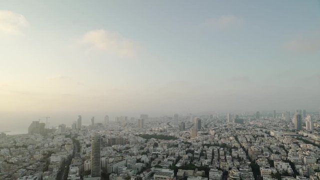 Tilt from sky to an Israeli city