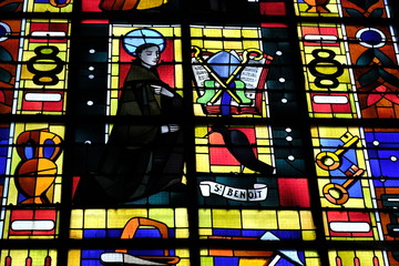 vitrail de Saint Benoît