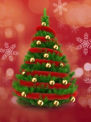 3d green Christmas tree