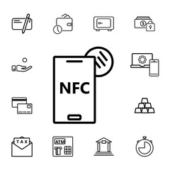 Near field communication mobile phone icon