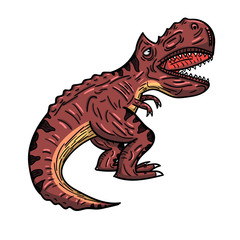 An image of a red dinosaur
