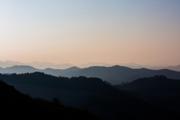 tramonto autunnale appennino